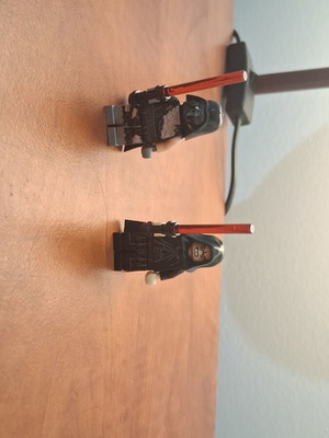 LEGO Star Wars Darth Vader & Emperor Palpatine Sith figures with red lightsabers