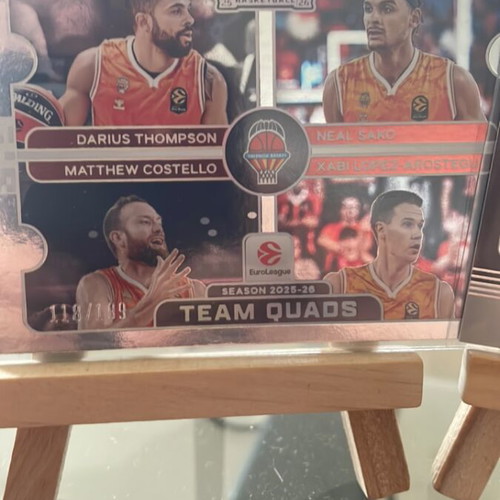 Valencia basketball cards new, team quads and Darius Thompson insert