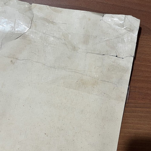 Signed artwork used with some wear, 63x28 cm