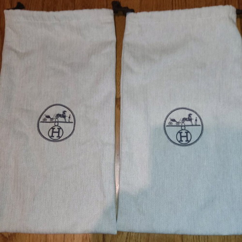 Hermes 2 new dust bag cases for bag or shoes