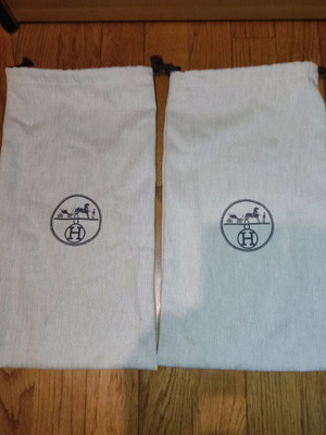 Hermes 2 new dust bag cases for bag or shoes