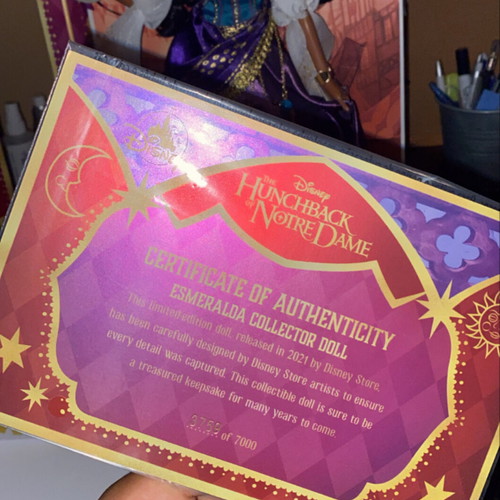 Esmeralda Limited Edition Doll 17” Disney Store