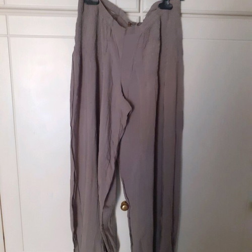 Salvari like new 100% viscose pants grey and beige sizes L and XL