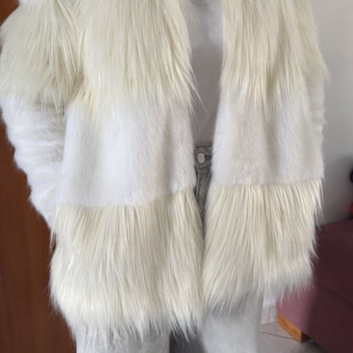 Zara fur like new, medium size, off-white, synthetic