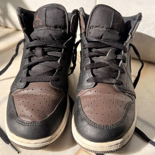 Nike Air Jordan Mid sneakers size 40 used, black brown white