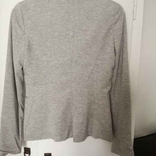 Casual cotton jacket Berska used, grey melange, size medium