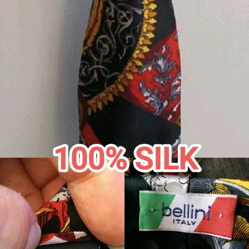 Bellini tie 100% silk used, multicolored