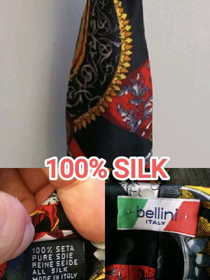 Вратовръзка Bellini 100% коприна употребявана, многоцветна