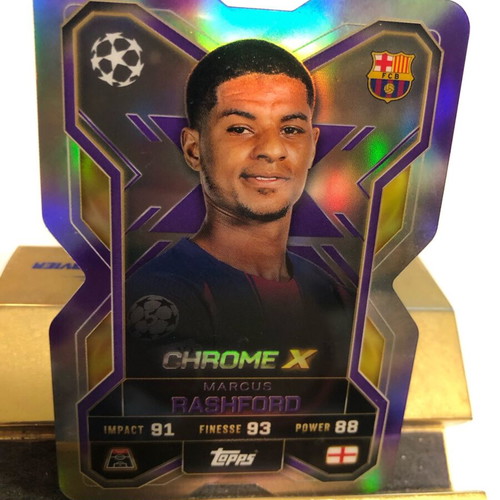 Topps Match Attax Extra 2025/26 Chrome X Marcus Rashford Purple Parallel new