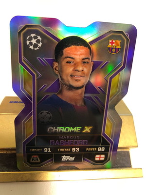 Topps Match Attax Extra 2025/26 Chrome X Marcus Rashford Purple Parallel new