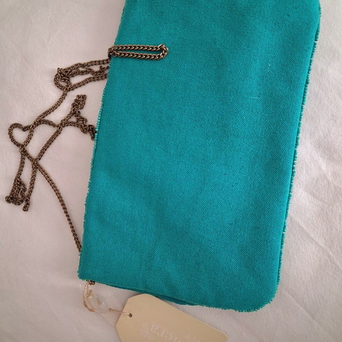 Sfera turquoise vintage crossbody bag with beads new
