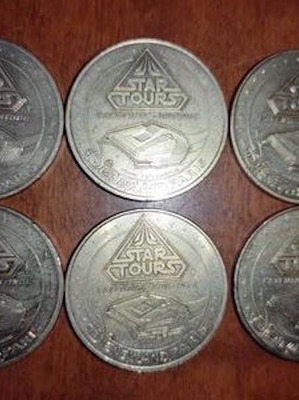 Star Wars Disneyland τουριστικά αναμνηστικά μετάλλια μεταχειρισμένα, πακέτο 6
