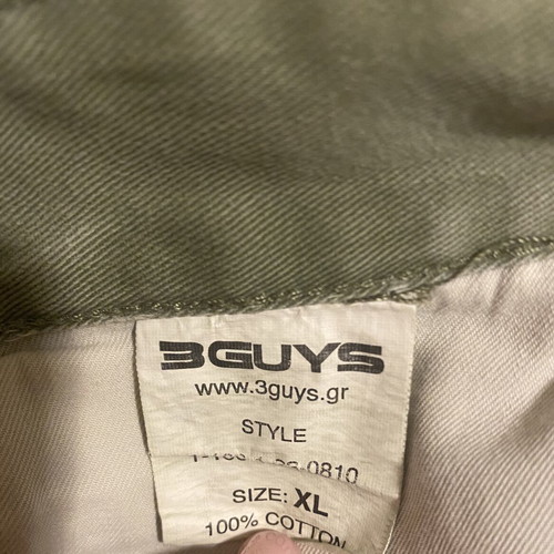 3Guys Khaki Men's Bermuda Shorts like new, denim fabric, XL
