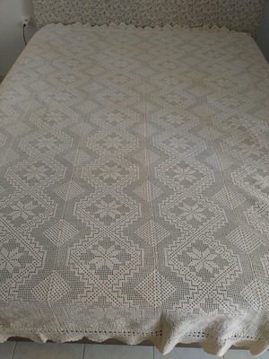 Handmade blanket, like new, 207x198 cm