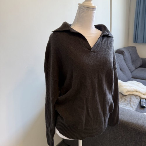 Massimo Dutti Mens Cashmere Sweater like new, black, size L