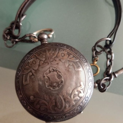 Louis Perret Les Brenets pocket watch used, silver, Ottoman era
