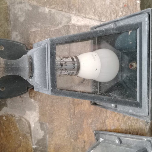 Outdoor lamps used, set of 3, functional