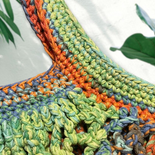 Tropical Handmade Mesh Market Bag