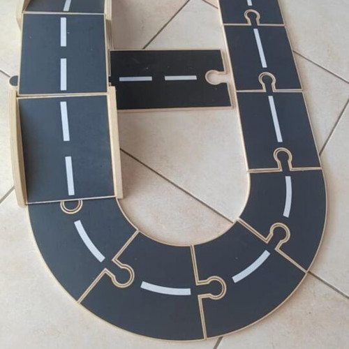 Kids Concept Wooden Car Track used, 18 pieces, 12+ months