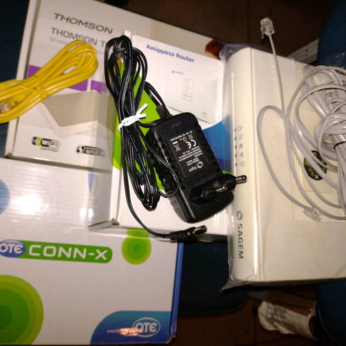 Internet router new with cables and power adapters, set of 4