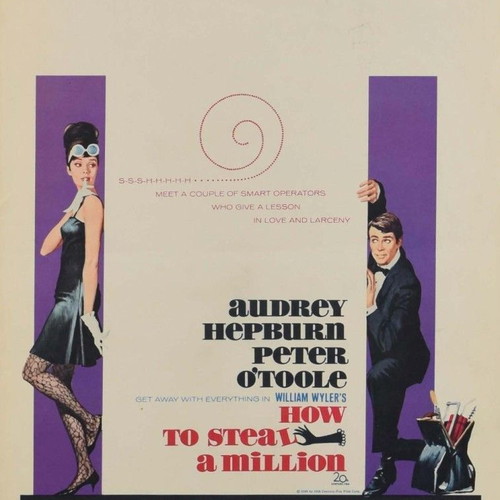 How to Steal a Million Audrey Hepburn movie poster used, 1966