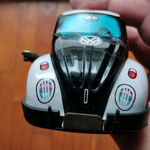 Tin toy used, wind-up police car from 1970s Japan