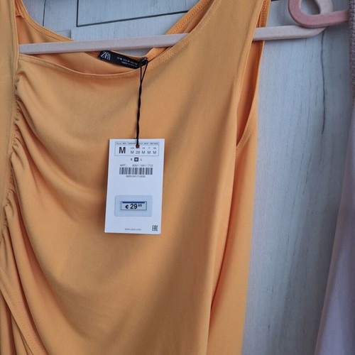 Zara tops 2pcs, size M, pink and yellow