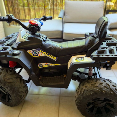 Electric 24V Kids Quad Bike with Greek Police Stickers