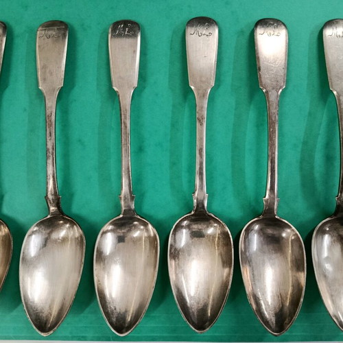 Silver Spoons Set of 6 Russian Tsarist Era Like New