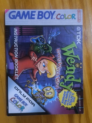 Wendy: Every Witch Way original manual Game Boy Color like new