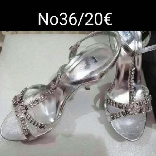 Silver sandals used size 36