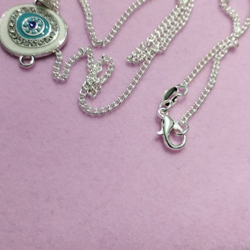 Silver chain 925 with eye pendant, new, length 50 cm
