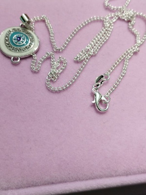 Silver chain 925 with eye pendant, new, length 50 cm