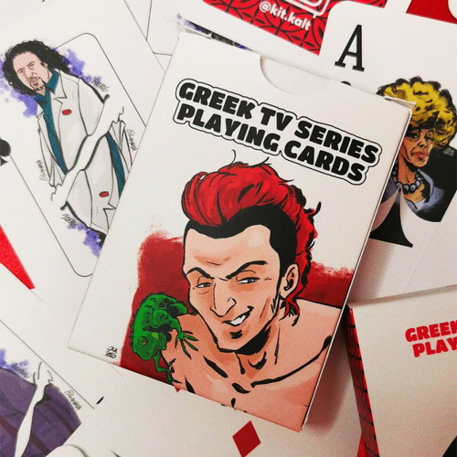 Greek TV Series Illustrated Collectible Playing Cards