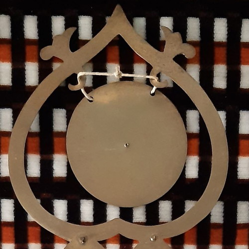Gong used, small bronze with wooden handle
