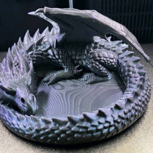 Sleeping Dragon Bowl like new, gray plastic