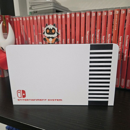 3D принтиран NES стил капак за Nintendo Switch dock нов
