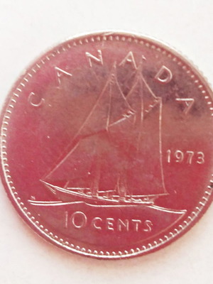 Canada 10 Cents 1973 coin used