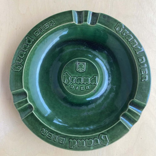 Vintage κεραμικό διακοσμητικό τασάκι μπίρας Brand Bier μεταχειρισμένο