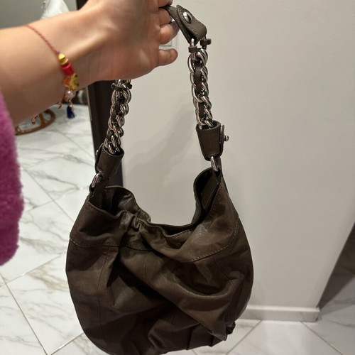 Zara brown shoulder bag with chain like new