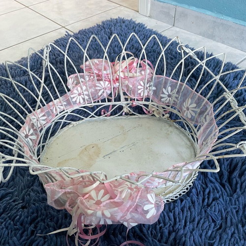 Metal decorative baskets used, set of 2 pieces
