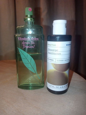 Elizabeth Arden Green Tea Tropical Eau de Toilette 50ml και Korres Shower Gel 80ml μεταχειρισμένα