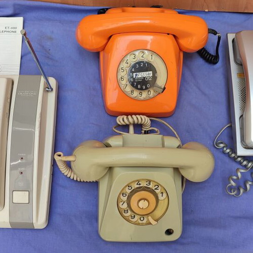 Telephones from the past, set of vintage phones