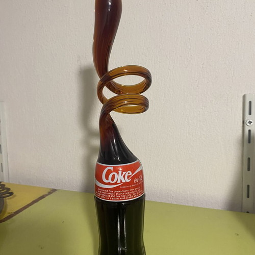 Coca-Cola vintage bottle 90s, non-drinkable
