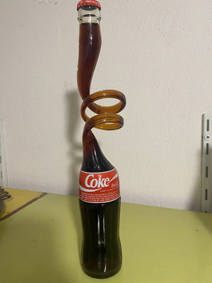 Coca-Cola vintage bottle 90s, non-drinkable