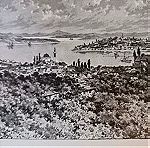  1890 Κωνσταντινούπολη 27x18cm ξυλογραφια