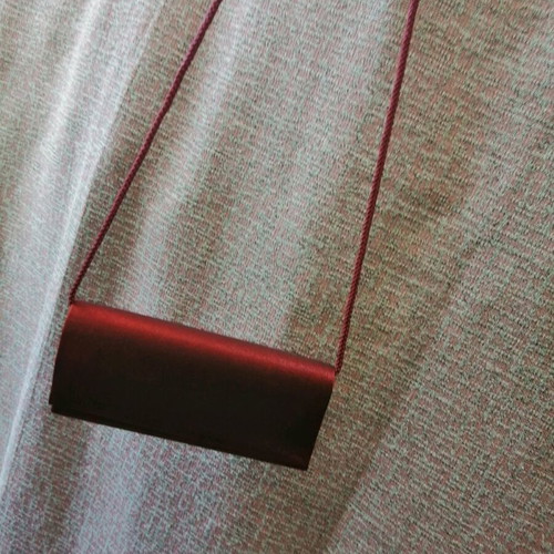 Evening bag like new, burgundy, handheld with strap