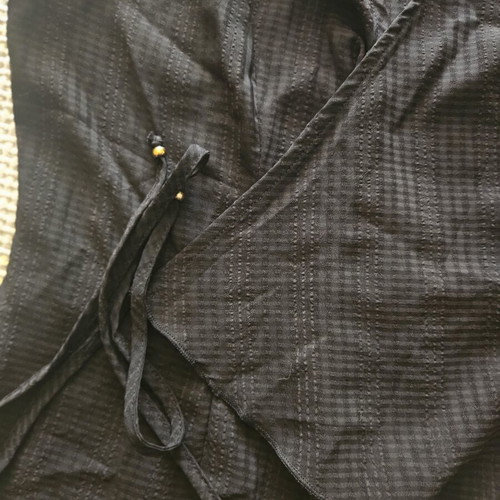 Shein wrap top black medium like new