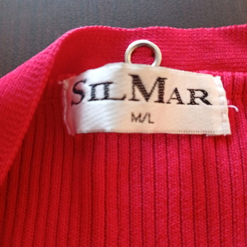 Elastic red blouse refurbished, Sil mar, medium large