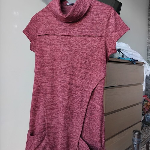 Paranoia short-sleeve dress M, brown red